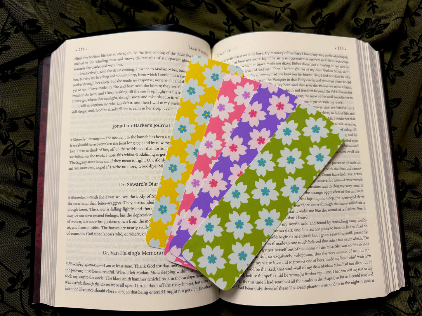 Cherry Blossom Floral Bookmark (Glossy)
