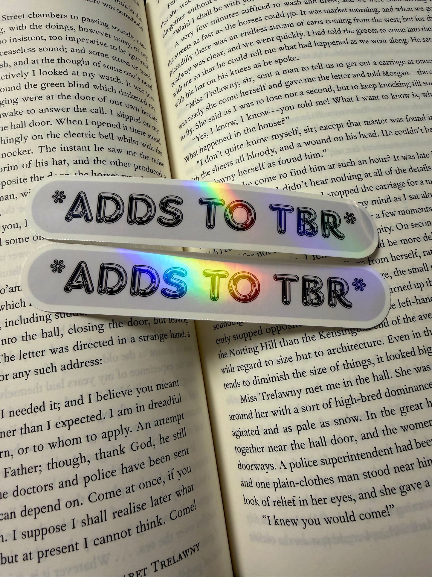 Endless TBR Sticker (Holographic/Glossy)