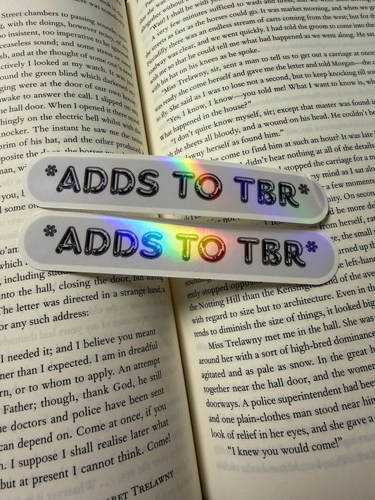 Endless TBR Sticker (Holographic/Glossy)