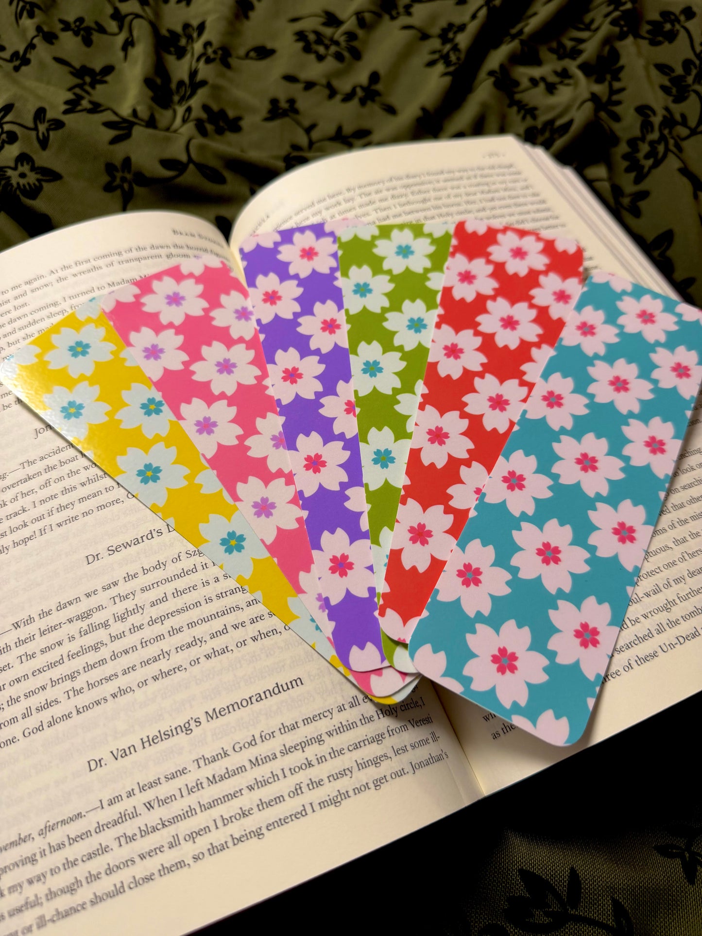 Cherry Blossom Floral Bookmark (Glossy)