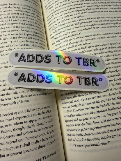 Endless TBR Sticker (Holographic/Glossy)