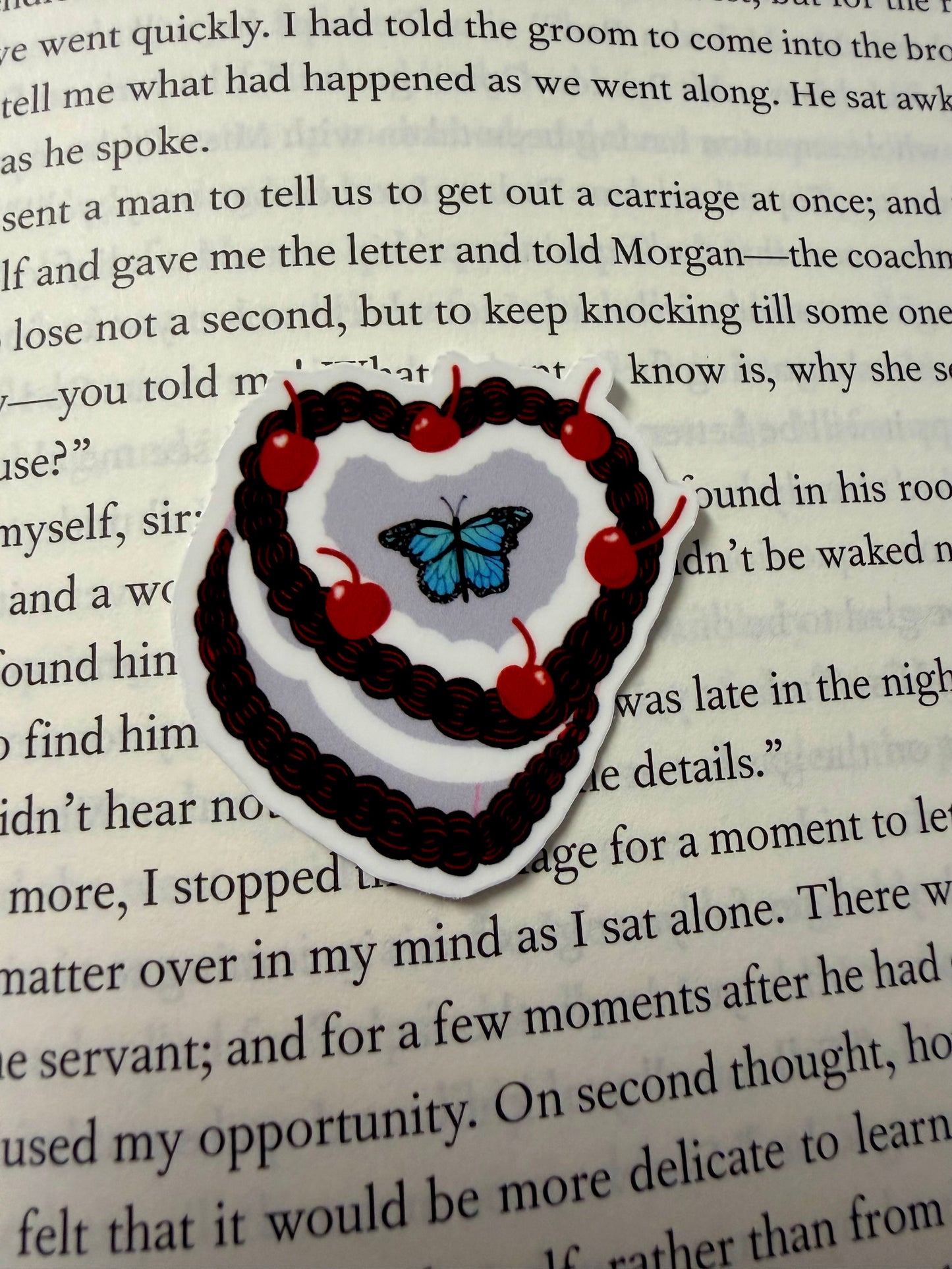 Alt Aesthetic Heart Cake Stickers – Waterproof Vinyl (Self-Drawn)