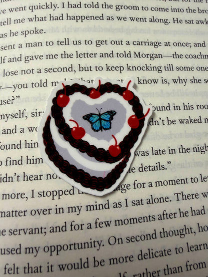 Alt Aesthetic Heart Cake Stickers – Waterproof Vinyl (Self-Drawn)