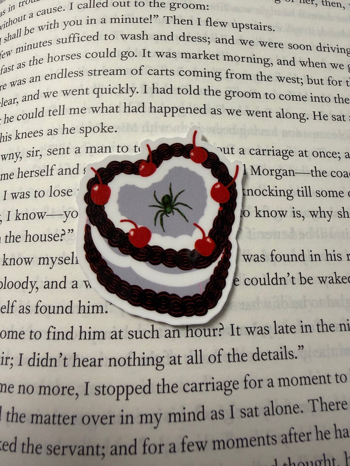 Alt Aesthetic Heart Cake Stickers – Waterproof Vinyl (Self-Drawn)