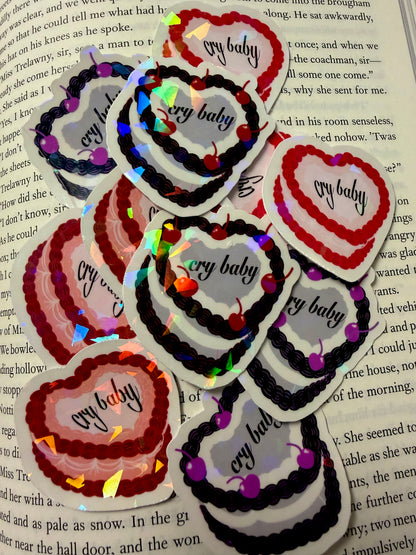 Cry Baby Cakes - Sticker (Holographic)