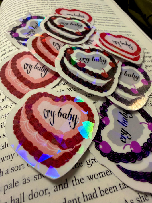 Cry Baby Cakes - Sticker (Holographic)