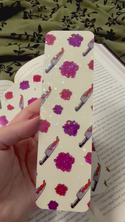 Dark Romance Floral Bookmark (Holographic/Glossy)